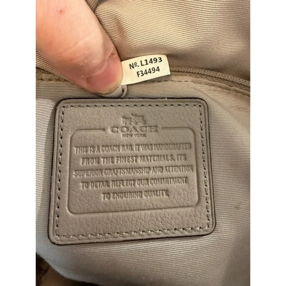 Coach Kelsey Satchel Taupe Pebbled Leather Shoulder Crossbody Bag F34494 EUC